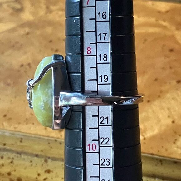 Natural Connemara Marble Sterling Silver Claddagh Ring Size 9 - Picture 8 of 9